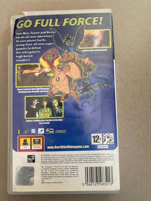 Ben 10 Alien Force - PSP Game - nice