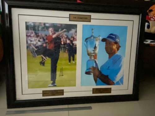 Original signed 2 SA Golf Legends - Ernie Els and Retief Goosen