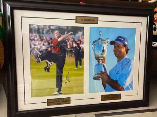 Original signed 2 SA Golf Legends - Ernie Els and Retief Goosen