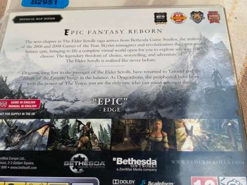 Skyrim PS3 game - nice