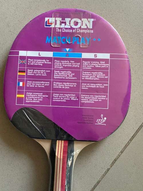 Brand new Lion Matchplay table tennis bat