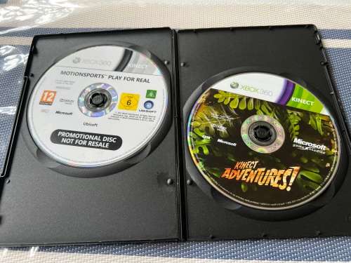 Kinect x 2 games - Motionsports and Kinect Adventures - XBOX 360