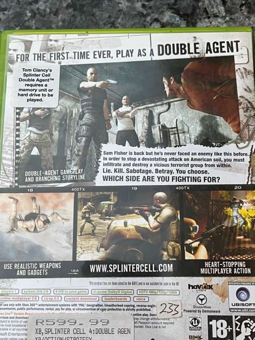 Tom Clancy`s Splinter Cell - XBOX 360 game