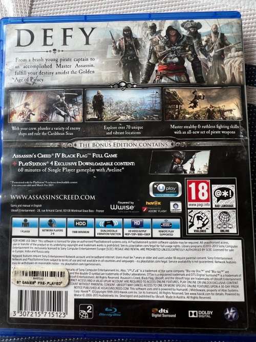 Assassins Creed Black Flag PS4