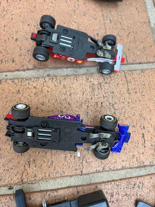 Very large Carrera scalextrix set with 4 cars and many extras