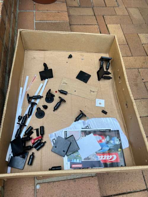 Very large Carrera scalextrix set with 4 cars and many extras
