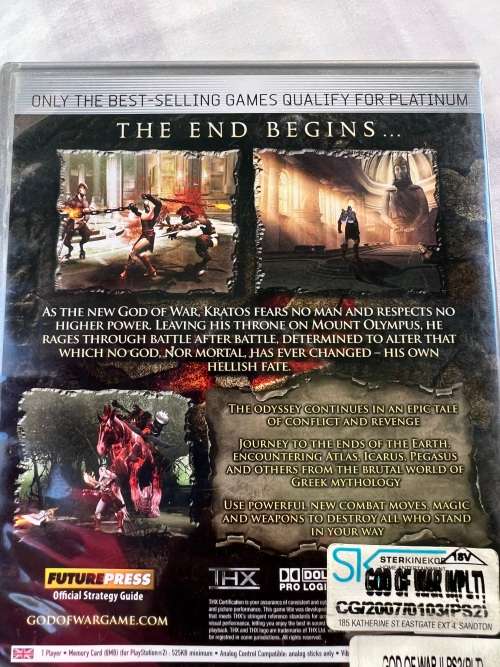 PS2 God of War 2 Platinum