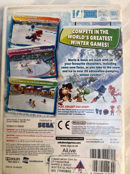 Wii game Mario and Sonic at the Olympic Games
