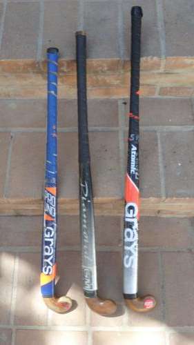 Hockey sticks x 3