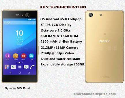 New Condition Black Sony Xperia M5 Dual Sim 16GB Rom and  3GB Ram 21.2 MP and 13 MP cam(Local Stock)