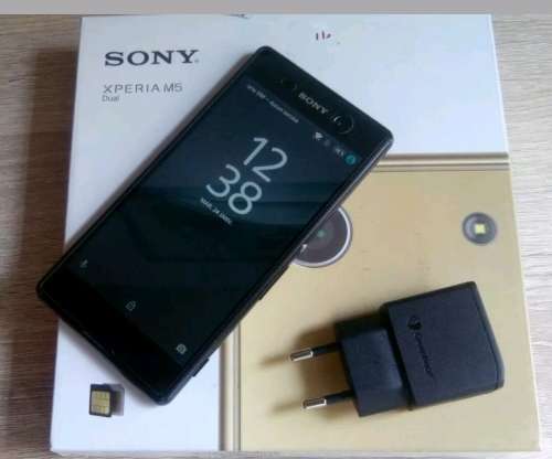 New Condition Black Sony Xperia M5 Dual Sim 16GB Rom and  3GB Ram 21.2 MP and 13 MP cam(Local Stock)