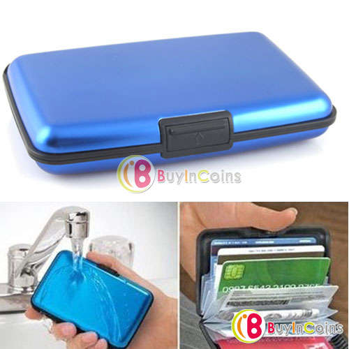 Waterproof Business ID Credit Card Wallet Holder Aluminum Metal Case Box