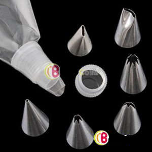 New Home 8 Piece Cake Decorating Kit Set Bag Master Cupcake Making Baking Too