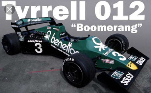 F1 Formula1 Tyrell 012 Boomerang Wing 1983 M.Bereto Driver Grand Prix Legends