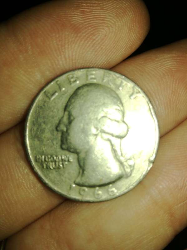 Liberty 1966 in god we trust quarter doller