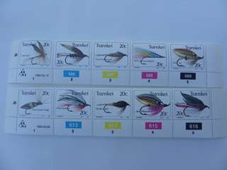 Transkei 1.29 (1983) - Fishing Flies mint control blocks