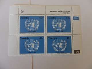 Namibia 2.12 (1995) - 50 Years United Nations Mint Control Block