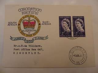 Union (1953) Coronation of QE 2 Illustrated FDC