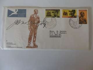 RSA 1.08 (1968) - Inuaguration of Hertzog Monument FDC