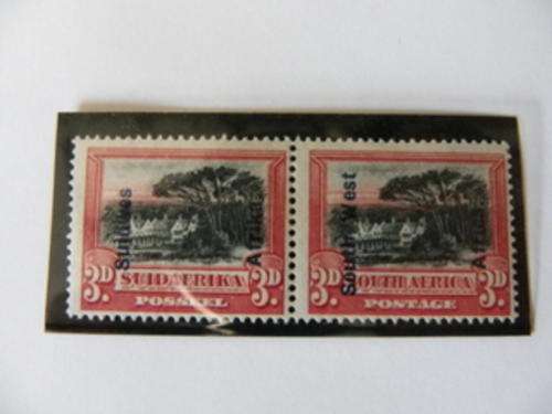 SWA (1926) - 3d London Pictorials with Overprint (Mint pair)