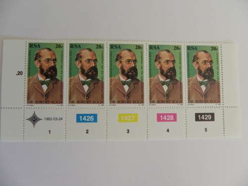RSA 3.35 (1982) - Centenary of Discovery of TB Mint Control Block