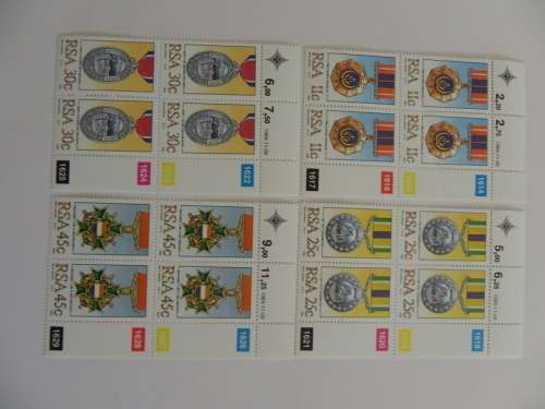 RSA 4.10 (1984) - Military Decorations Mint Control Block Set