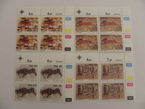 RSA 4.21 (1987) - Rock Paintings Mint Control Block Set