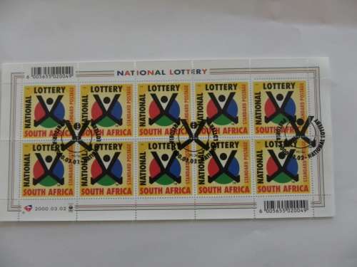 RSA 6.113 (2000) - National Lottery  Full Sheet CTO Cancelled