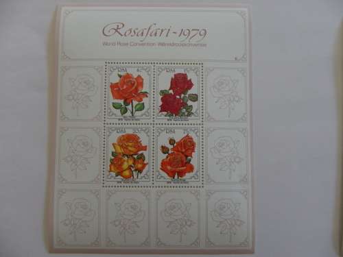RSA S04 (1979) - 4th World Rose Convention Miniature Sheet in Mint