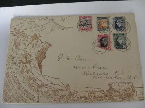 Union (1938) - Coronation Stamps on Voortrekker FDC