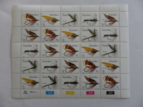 Transkei 1.16 (1980) - Fishing Flies (1st Series) Full Sheet in Mint