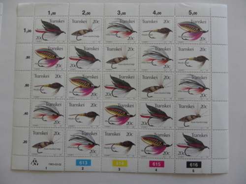 Transkei 1.29 (1983) - Fishing Flies (4th Series) Mint Full Sheet