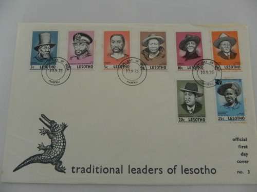 Lesotho (1975) - Traditional Leaders of Lesotho Illustrated FDC