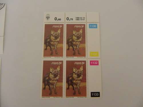 SWA 3rd Definitive Series (1980) - 3c Mint Control Block (1130 Dated 1988-02-10)
