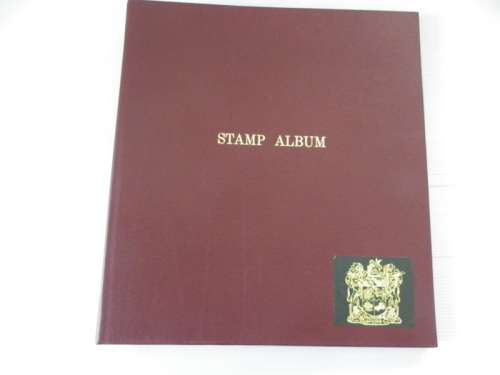 Red Stamp Album with 40 clean pages ready to be used with Hawid Strips