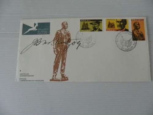 Variety RSA 1.08 (1968) - Inauguration of Hertzog Monument Illustrated FDC Unaddressed