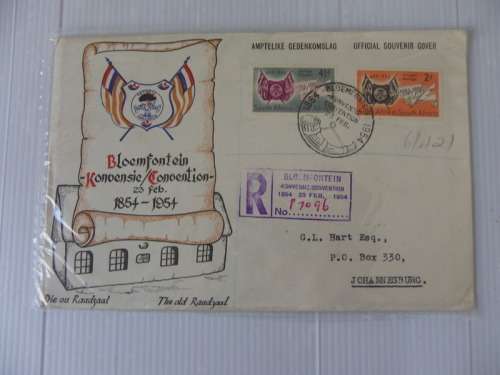 Union (1954) - Centenary of Orange Free State Illustrated FDC