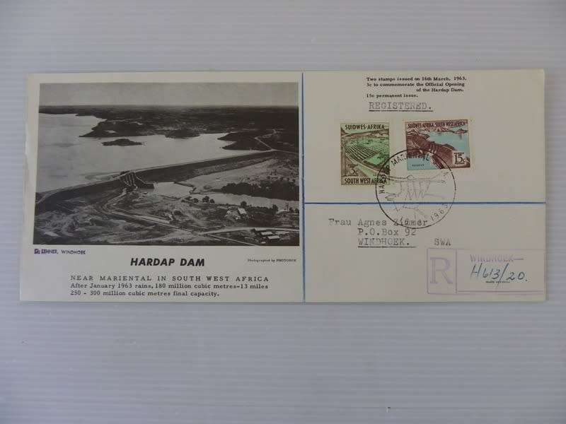 SWA (1963) - Hardap Dam Illustrated FDC