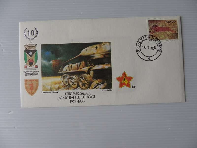 RSA (1988) - SADF #12 Army Battle School Illustrated FDC