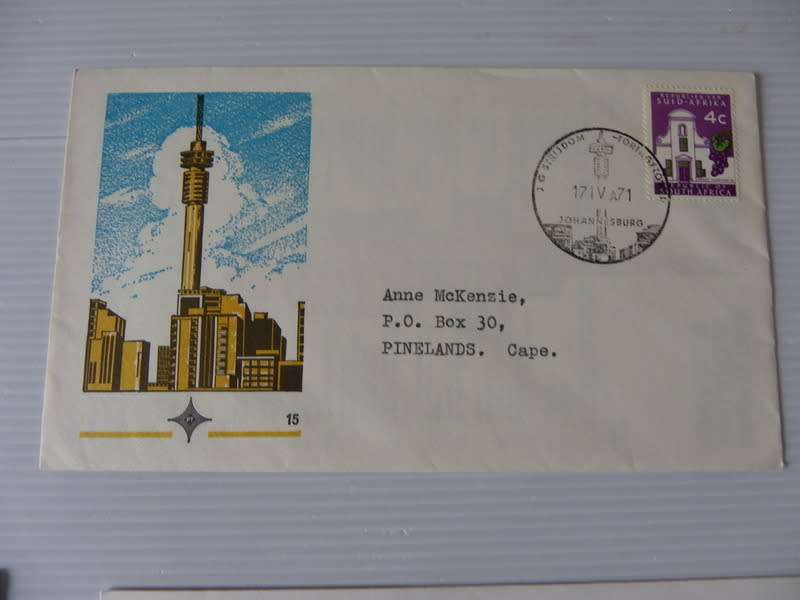 RSA 1.15 (1971) - Opening of Strijdom Tower Illustrated FDC