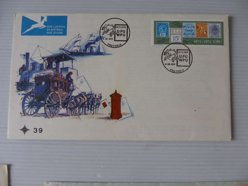 RSA 1.39 (1974) - Centenary of UPU Official FDC