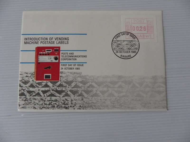 Zimbabwe (1985) - Introduction of Vending Machines Illustrated FDC