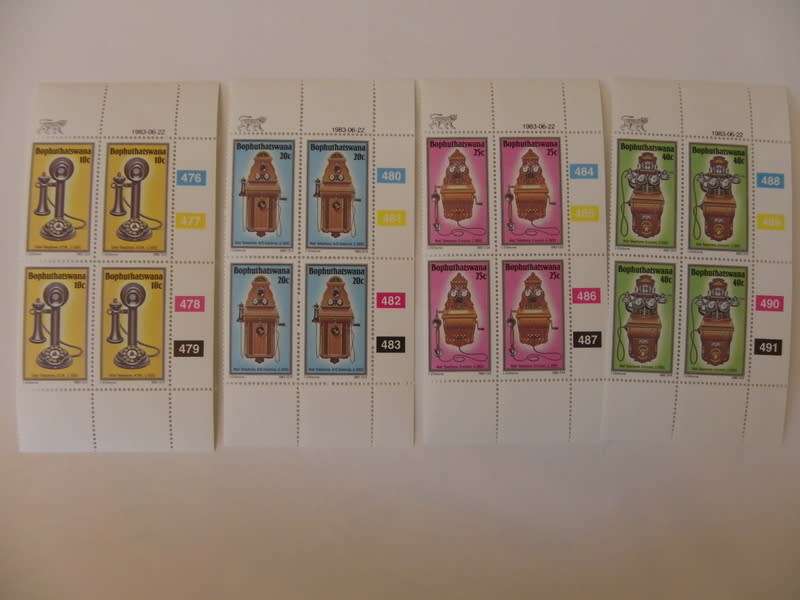 Bophuthatswana 1.26 (1983) - History of the Telephone (3rd Series) Mint Control Block Set