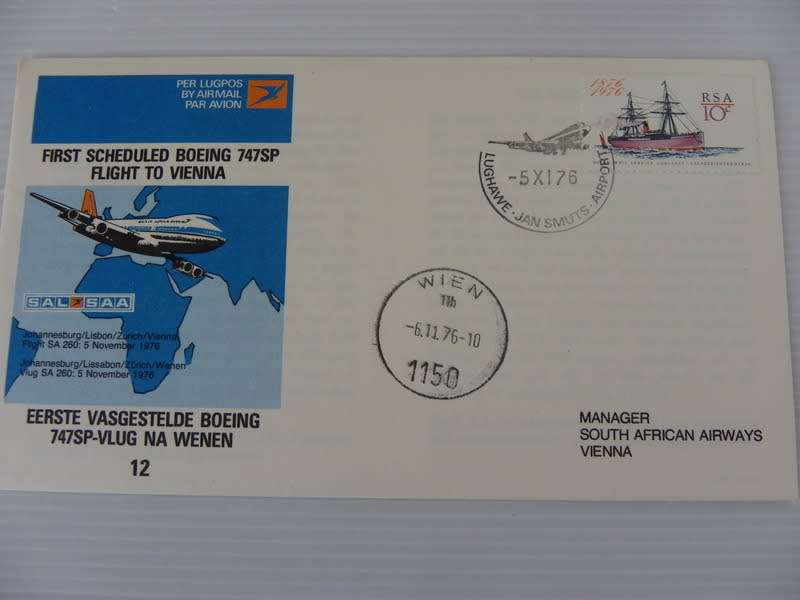 SAA #12 (1976) - 1st Flight to Wenen Illustrated FDC