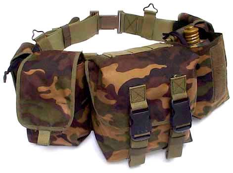 Snipers Belt Cargo with Pouches Woodland Russian Army