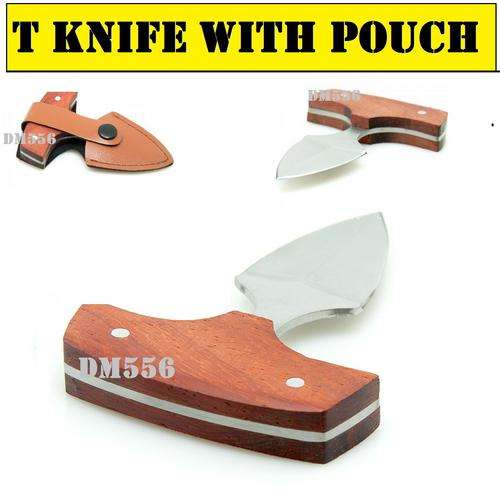 NEW T-KNIFE WITH LEATHER  POUCH R349.95