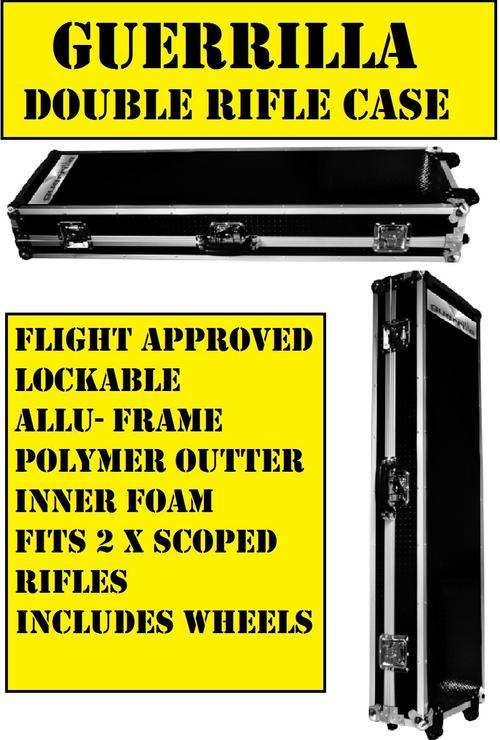 NEW PROFESSIONAL DOUBLE RIFLE CASE LOCKABLE AND FLIGHT APPROVED R4299.95