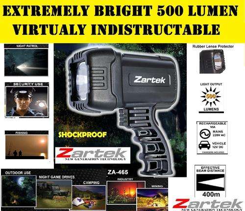 NEW ZARTEK 500 LUMEN VIRTUALY INDISTRUCTABLE SPOTLIGHT R999.95