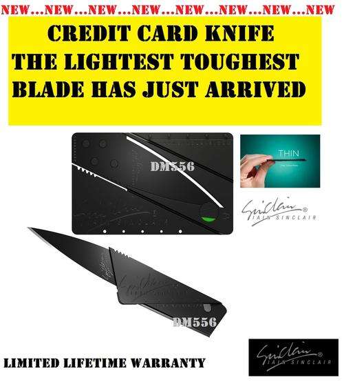 DM556 Final Auction CREDIT CARD KNIFE ..... REALLY SHARP  R449.95