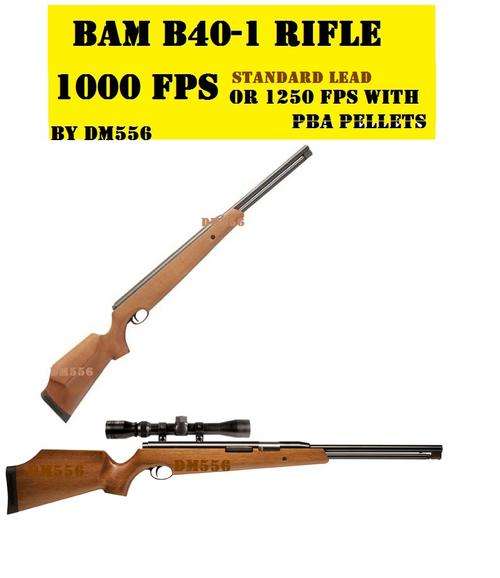 THE ALL NEW BAM B40-1 HIGH POWERED RIFLE 1250 FPS WITH ALLOY PELLETS R3195.95
